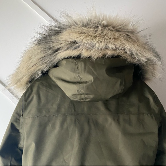 Helly Hansen Senja Waterproof Winter Parka Olive Green Faux Fur Hood - L - Picture 11 of 17